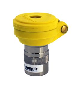 Bear-7643-LC-Y-1" Quick Coupling Valve, Yellow Cover with Locking Cover, NPT